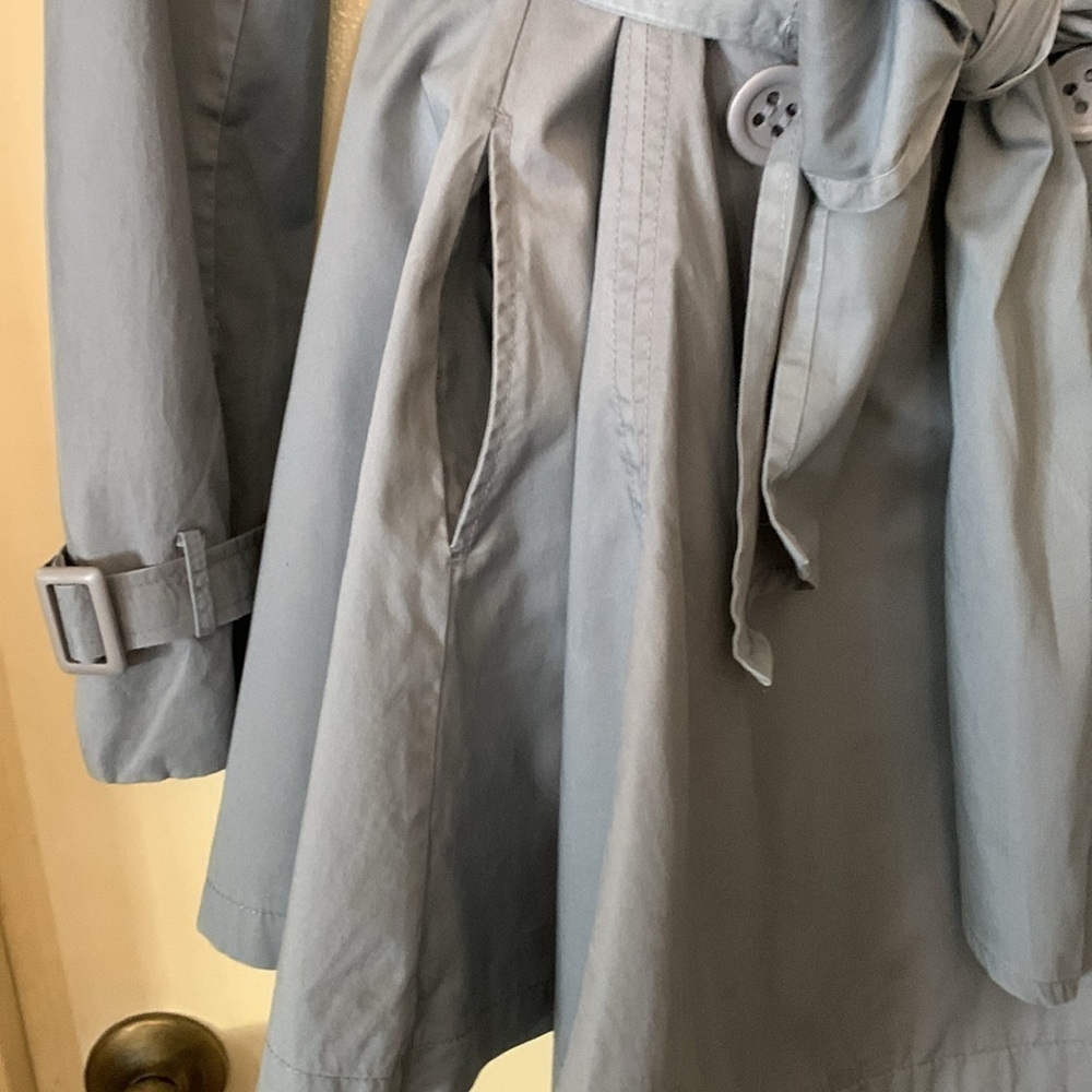 B’s Closet steel grey raincoat military style size M - Picture 6 of 12